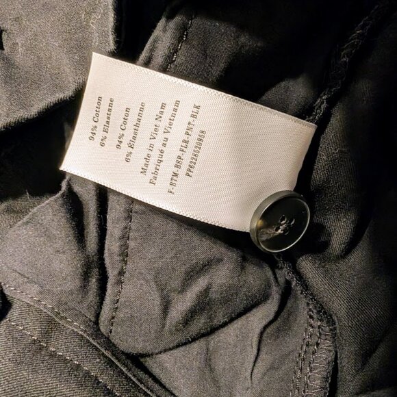 Everlane The Bi-Stretch Flare Pant Cotton Blend Trousers Black Size 8 NWOT - Picture 14 of 14